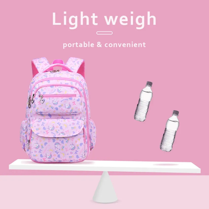 Colorful Print Waterproof Kids Girls Large School Bags