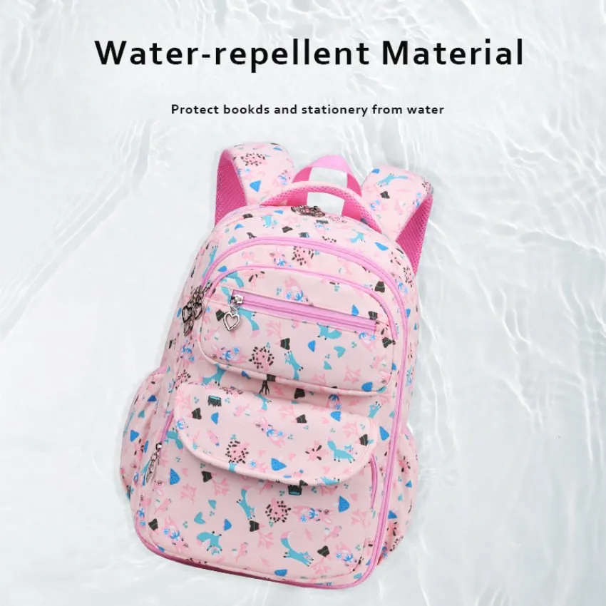 Colorful Print Waterproof Kids Girls Large School Bags