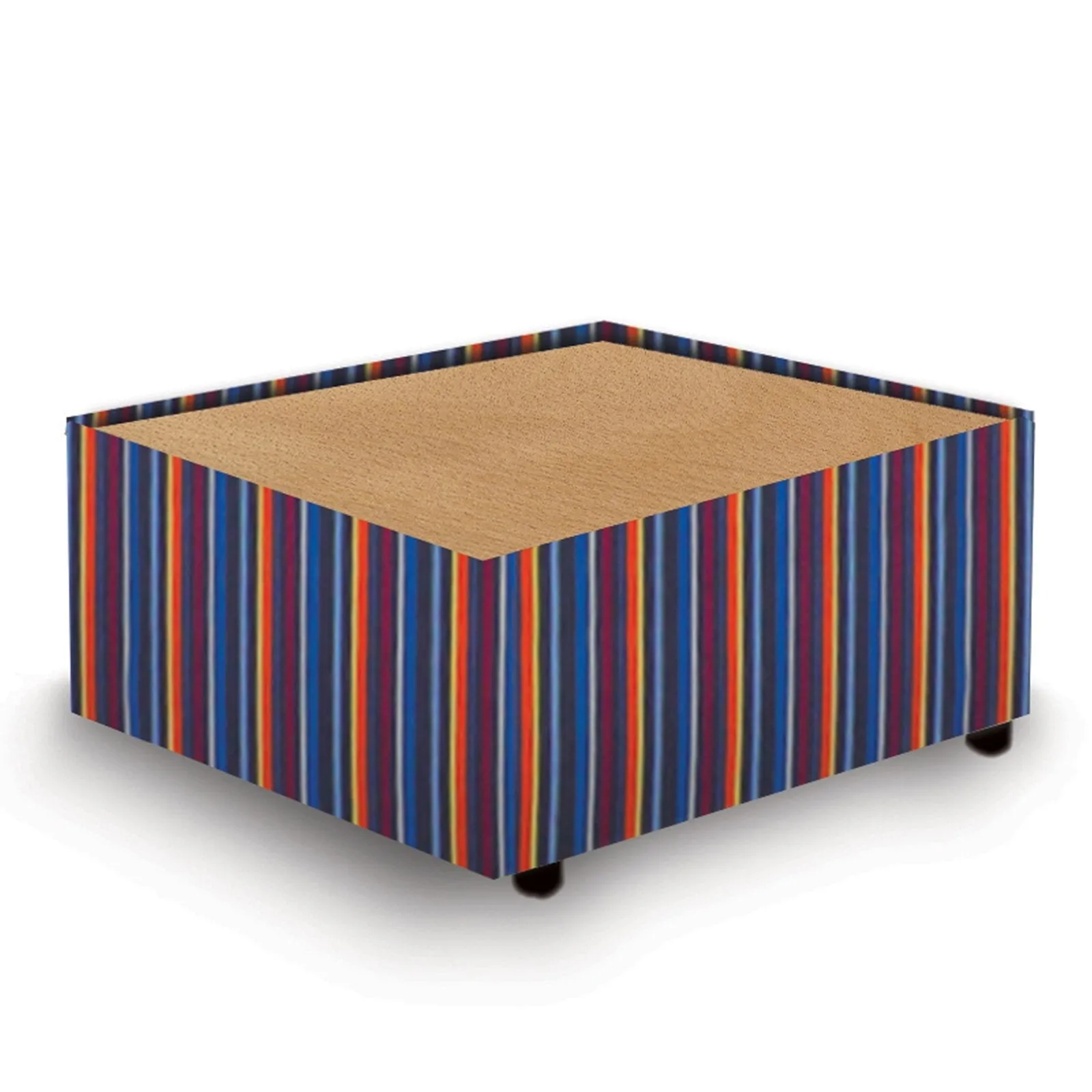 Contemporary Modular Fabric Table Unit with Beech Top