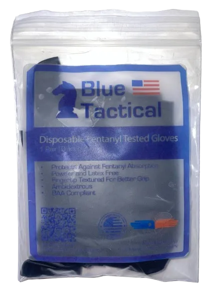 Copy of Blue Tactical BAA Compliant, Fentanyl Tested Gloves, Black, Pair (CBP)