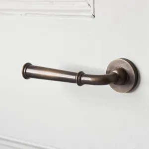 Distressed Antique Brass Grace Lever Door Handles