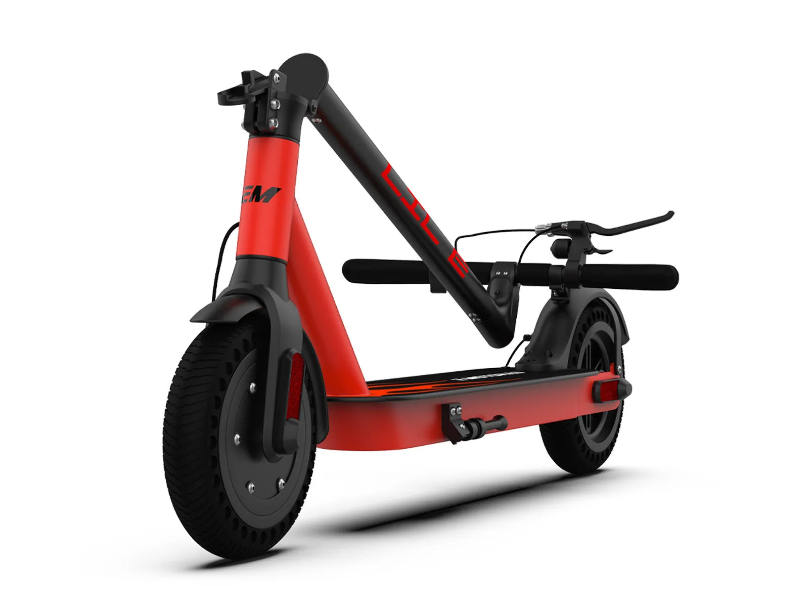 EMotorad Lil E Foldable Electric Kick Scooter, Red & Black - Ride On Toy for Ages 12 Years and Above