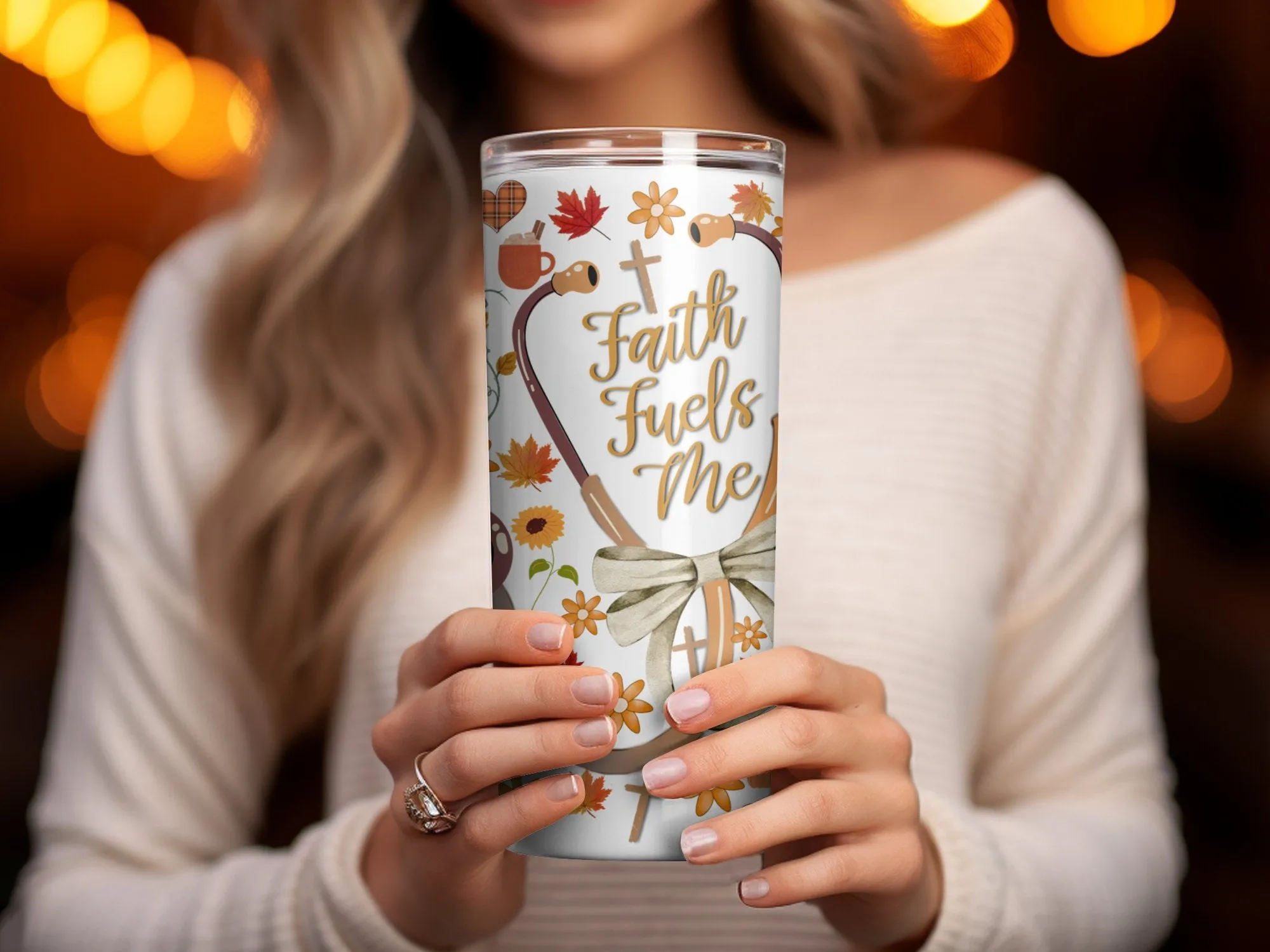 Faith Fuels Me Stethoscope/Medical Autumn Digital product