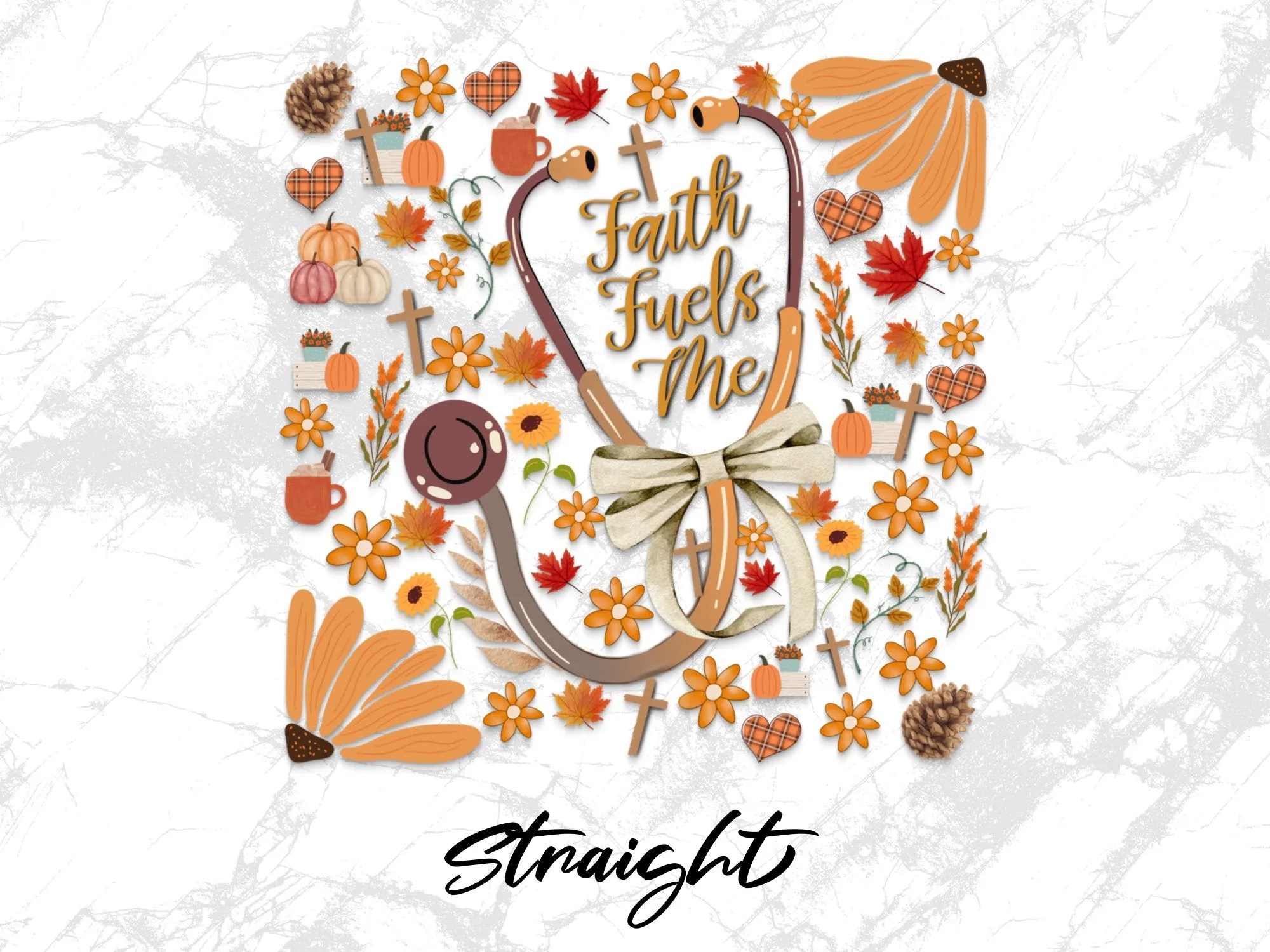 Faith Fuels Me Stethoscope/Medical Autumn Digital product