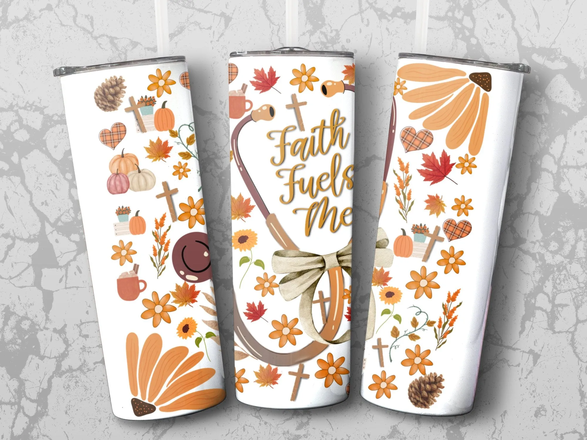 Faith Fuels Me Stethoscope/Medical Autumn Digital product