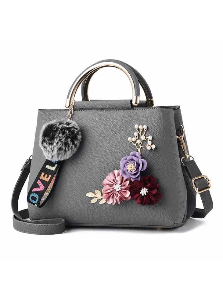 Flowers Shell Women's Tote Leather Clutch Bag