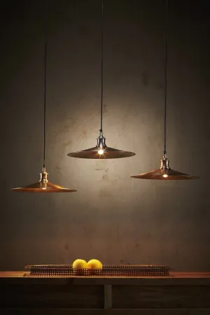Forbes Large - Antique Copper - Dish Pendant Light