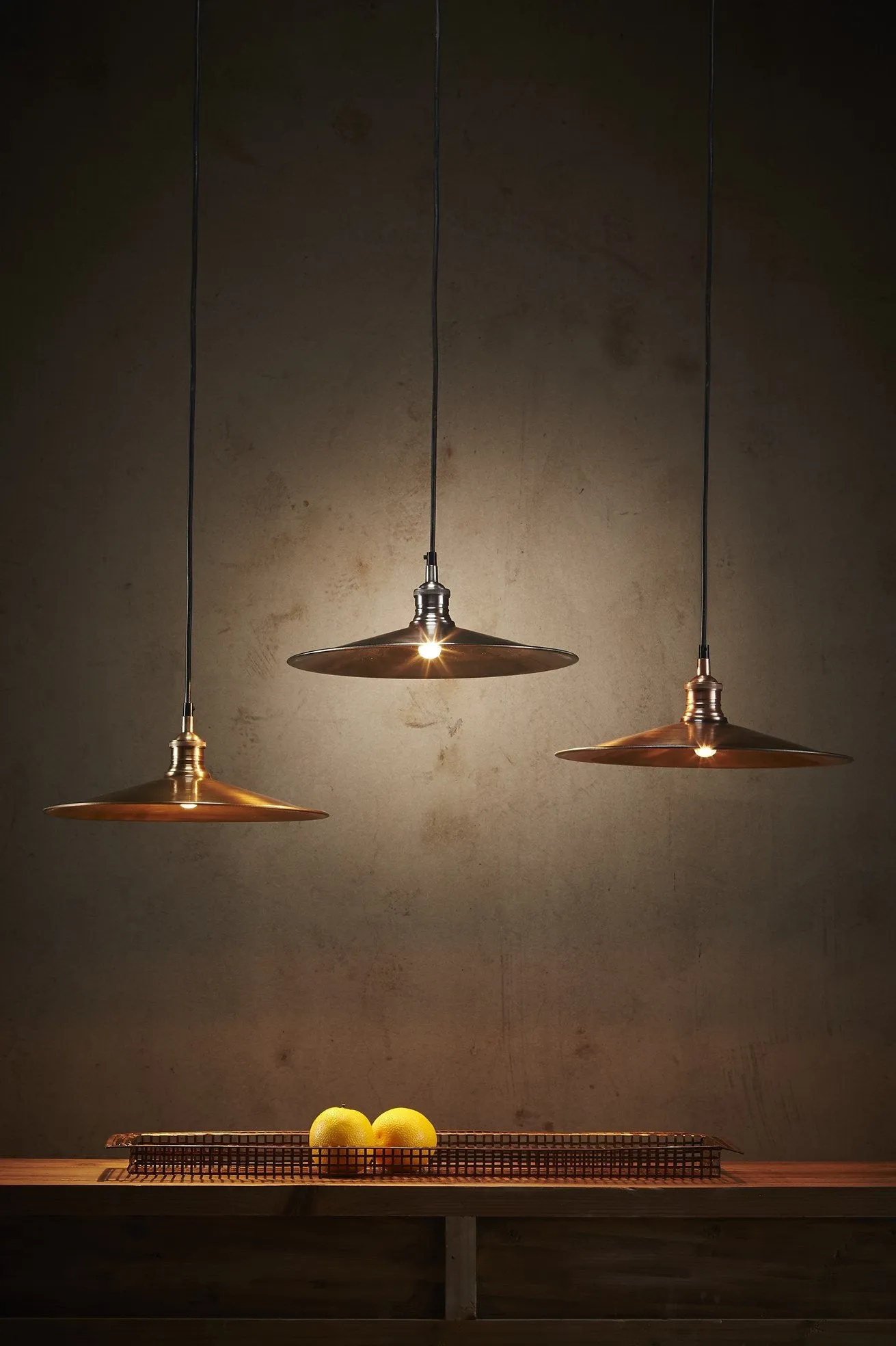 Forbes Large - Antique Copper - Dish Pendant Light