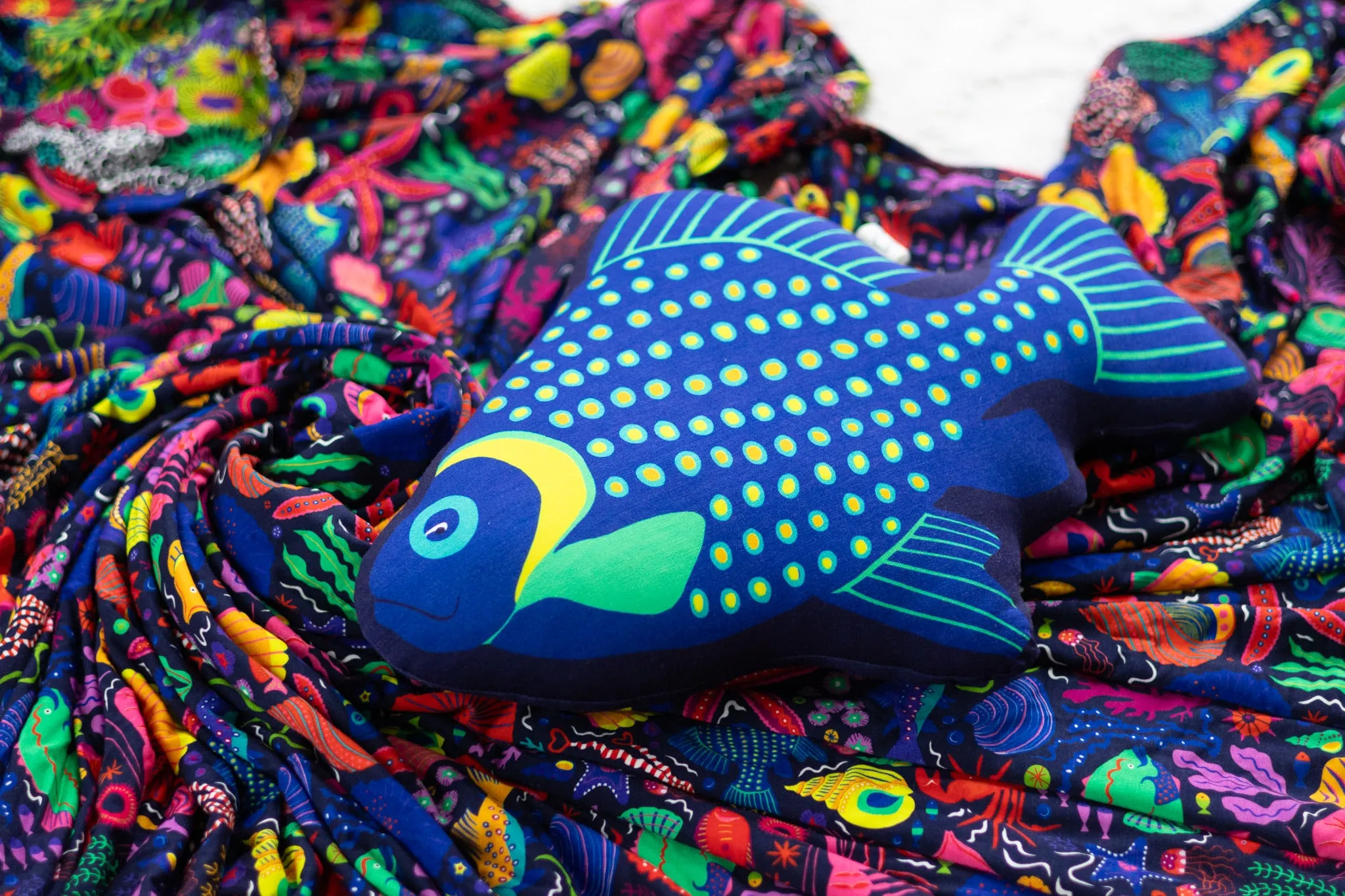 Funky Fish Character Pillow