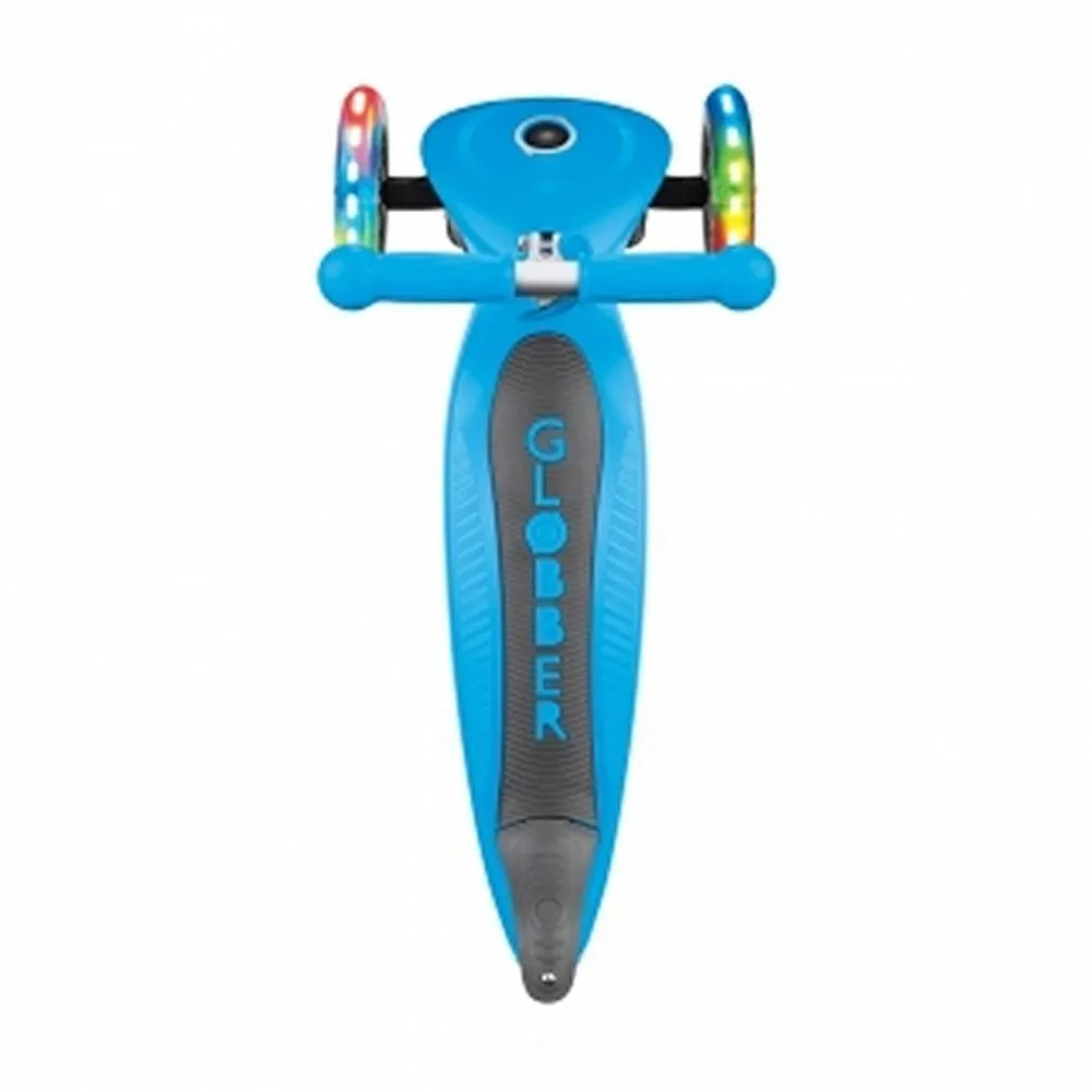 Globber Primo Foldable Lights Scooter Sky Blue