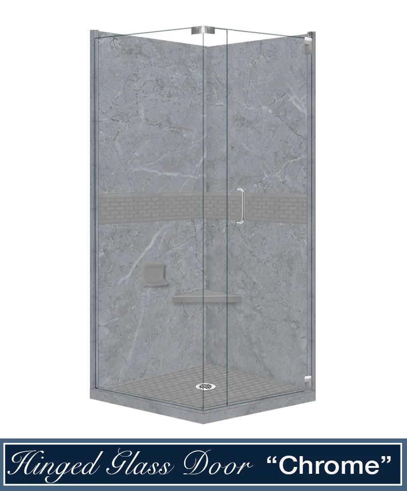 Grio Marble Classic Corner Shower Enclosure Kit