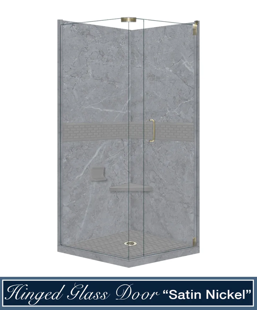 Grio Marble Classic Corner Shower Enclosure Kit