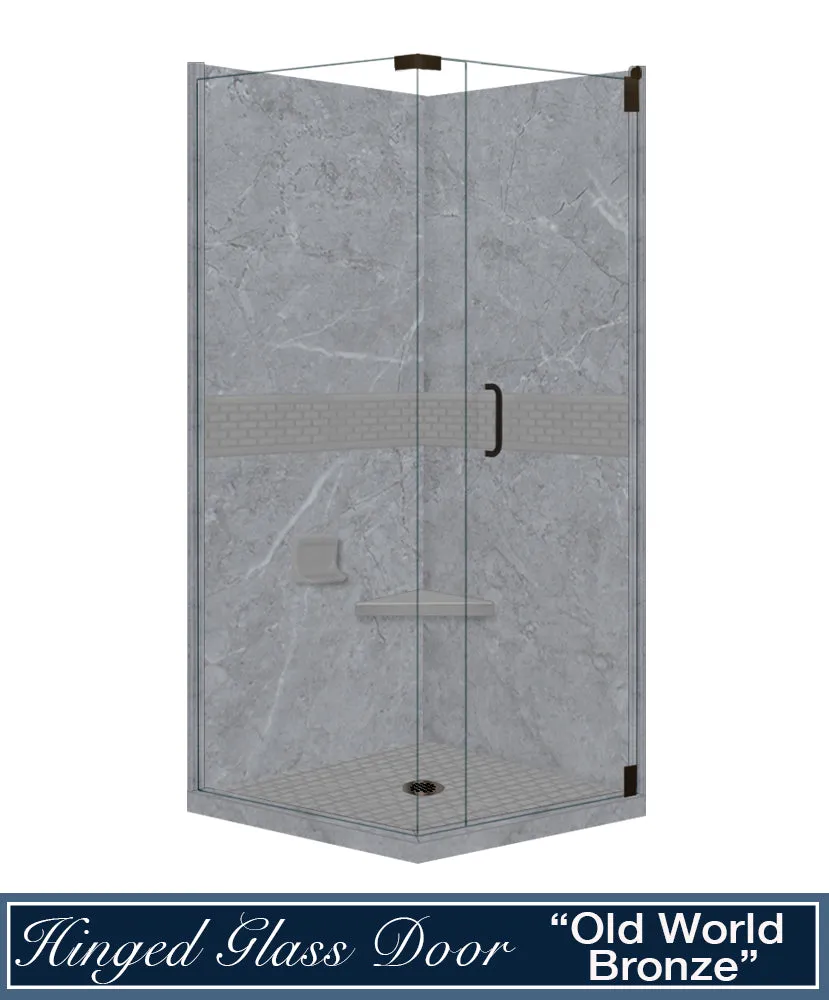 Grio Marble Classic Corner Shower Enclosure Kit