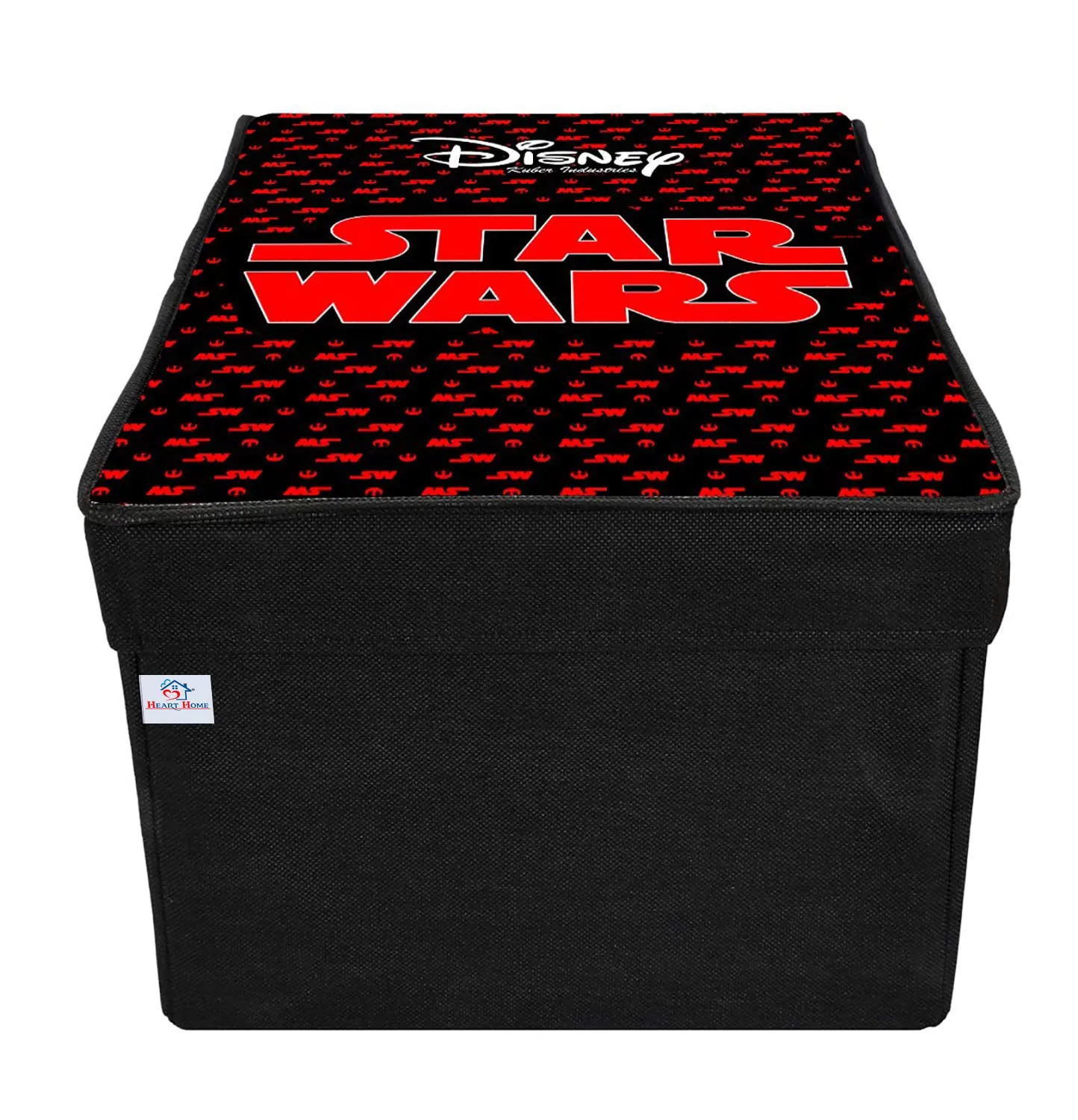 Heart Home Star War Printed Multipurposes Non-Woven Flodable Storage Box/Oragnizer (Black)-HS43HEARTH26570