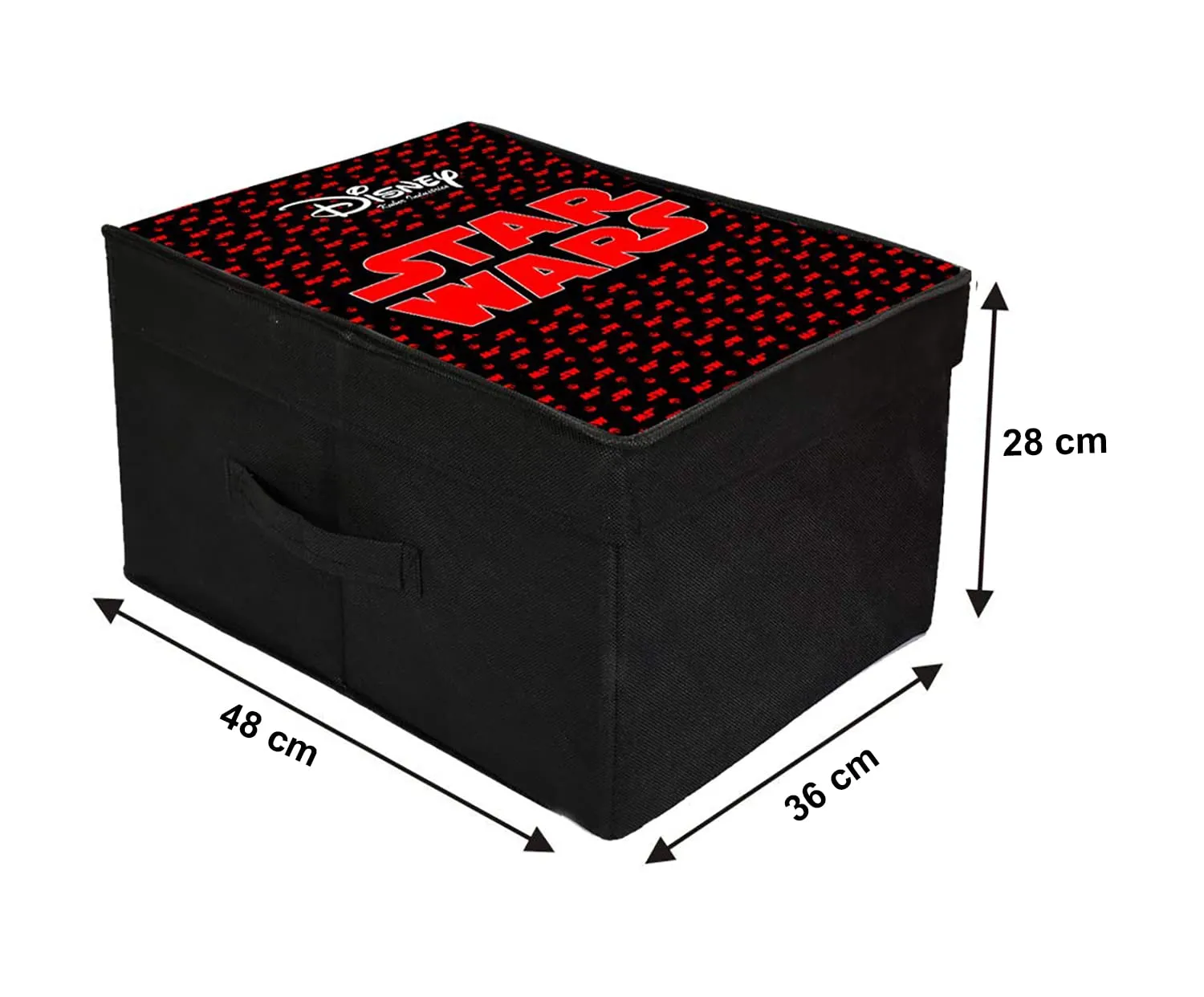 Heart Home Star War Printed Multipurposes Non-Woven Flodable Storage Box/Oragnizer (Black)-HS43HEARTH26570