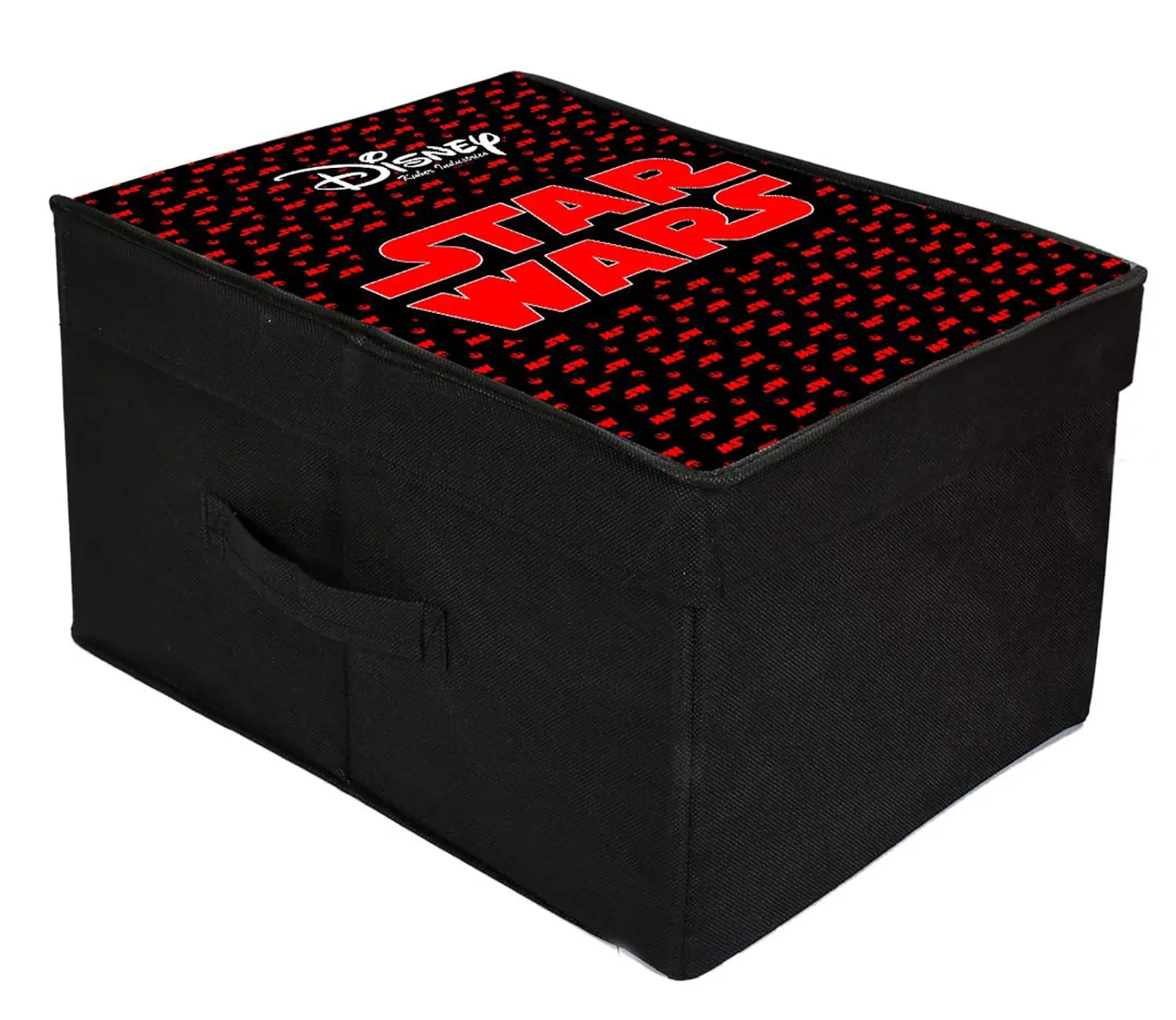 Heart Home Star War Printed Multipurposes Non-Woven Flodable Storage Box/Oragnizer (Black)-HS43HEARTH26570