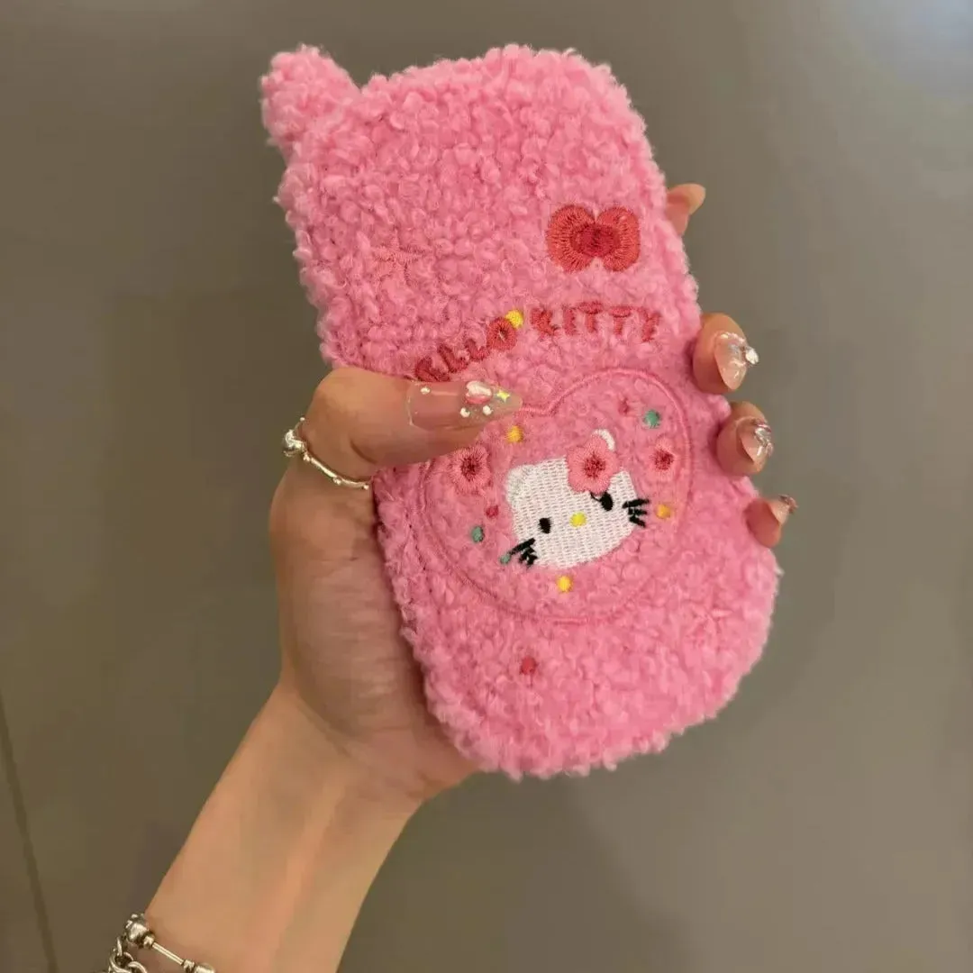 Hello Kitty Flip Plush Mirror Case (For iPhones)