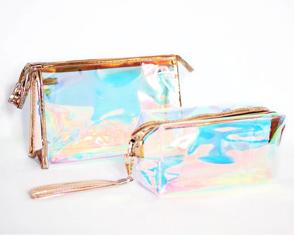 Holographic make up bag