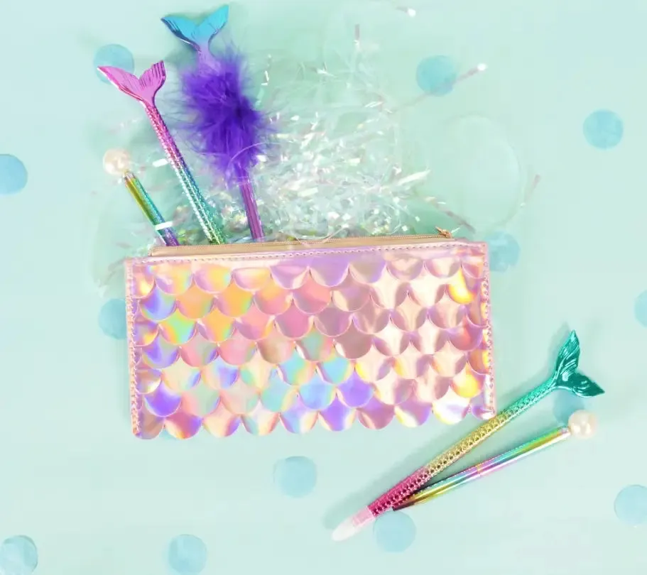 Holographic Scales Pencil Pouches