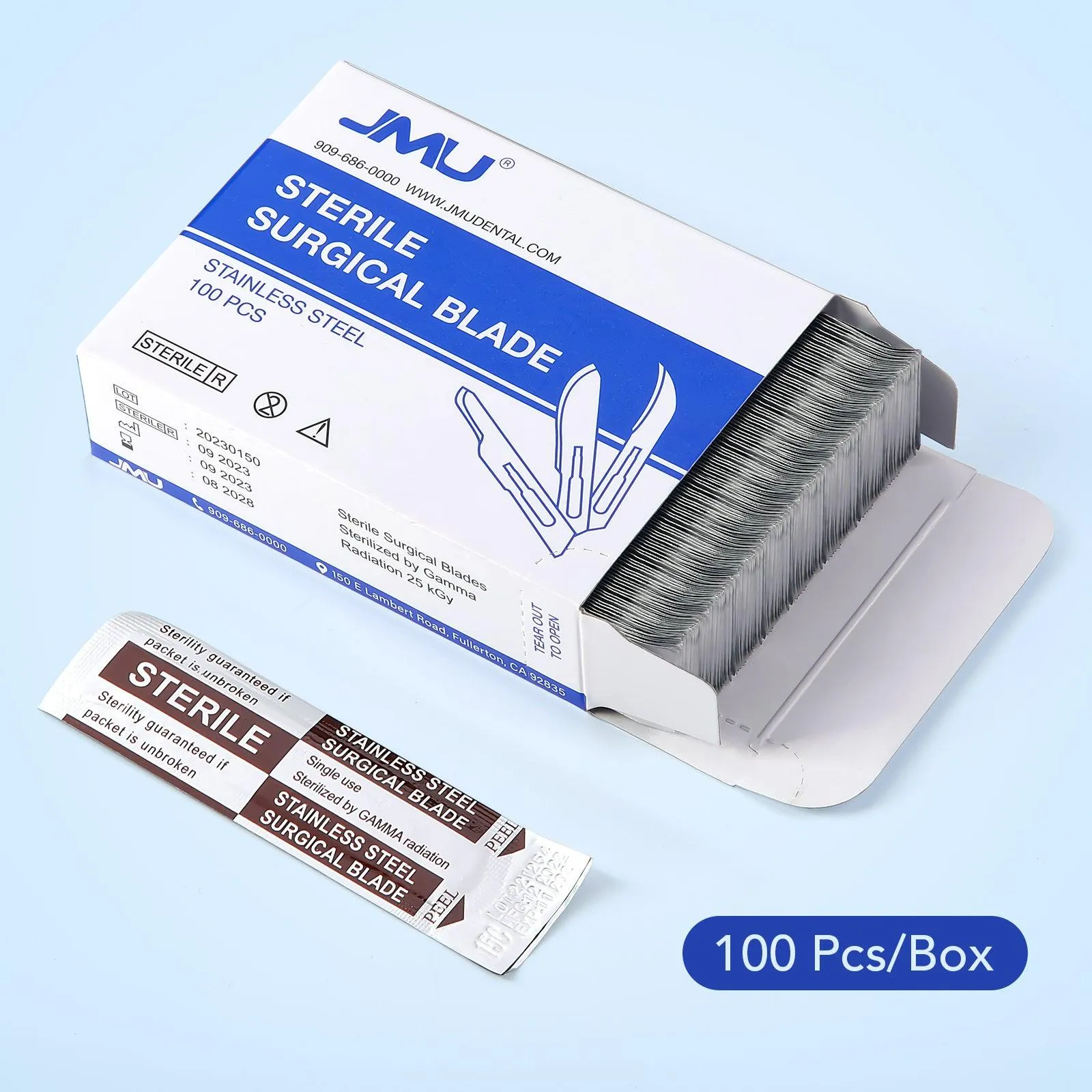 JMU Dental Surgical Blade #15C Stainless Steel 100pcs/Box