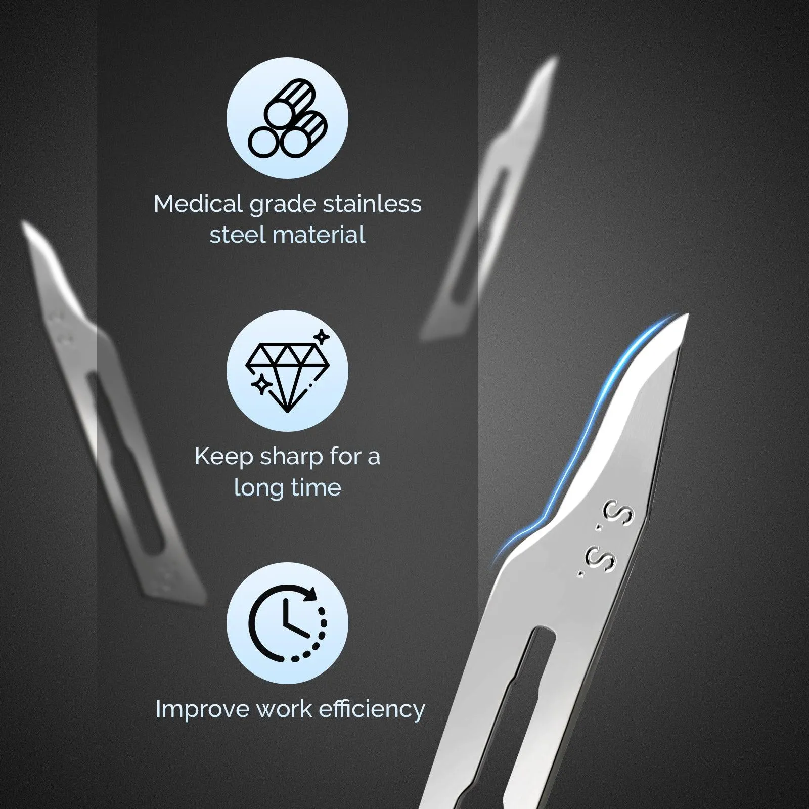 JMU Dental Surgical Blade #15C Stainless Steel 100pcs/Box