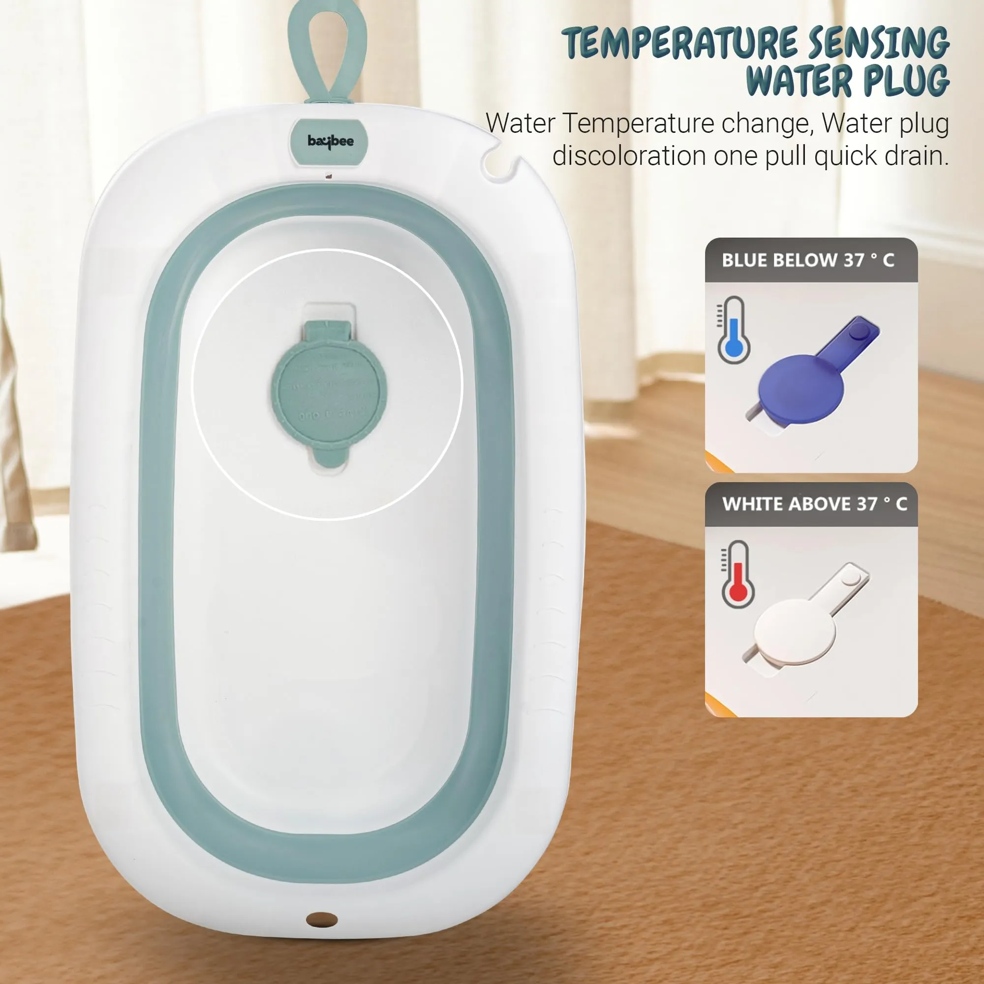 Jolly Foldable Baby Bath Tub for Baby Mini Swimming Pool for Kids Bathtub