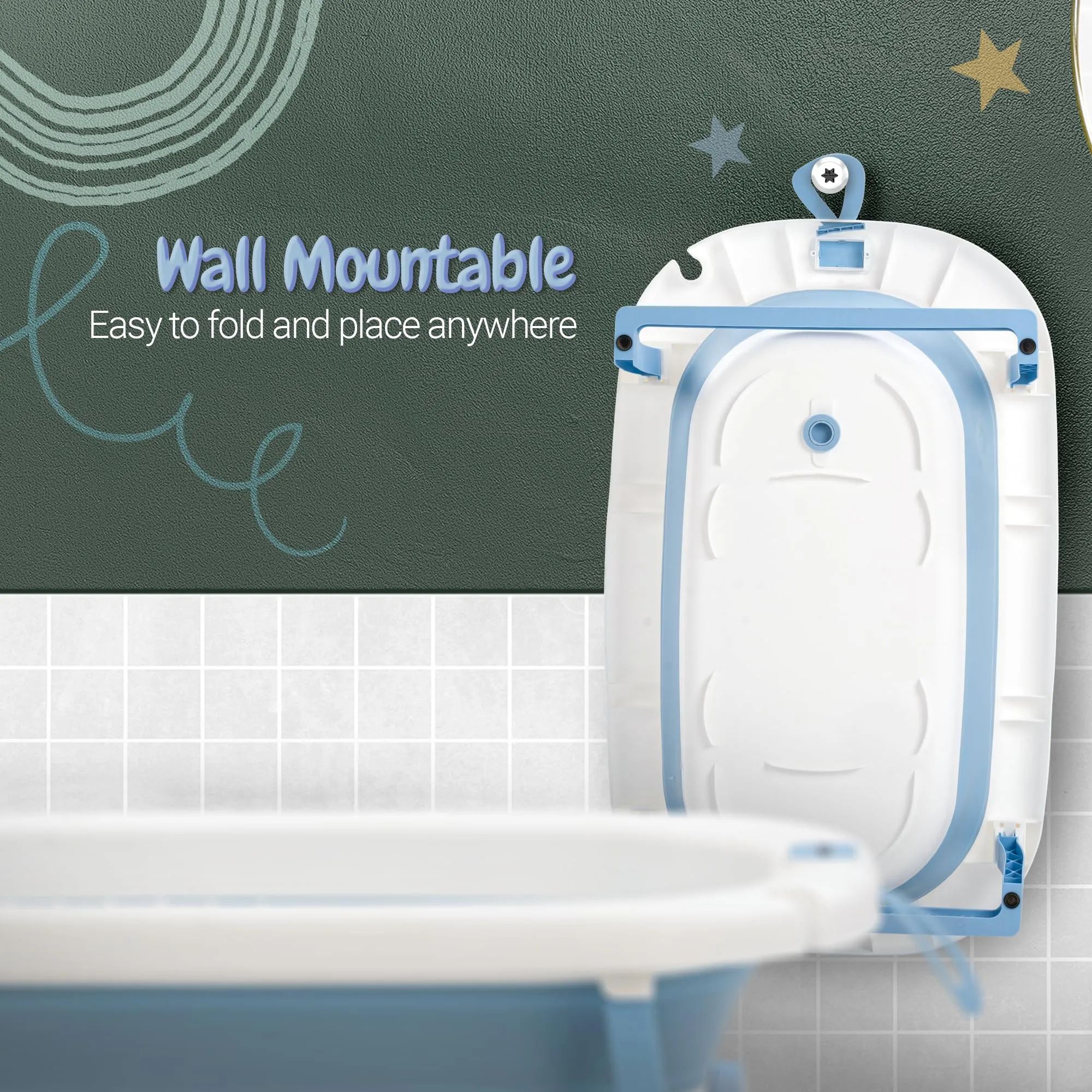 Jolly Foldable Baby Bath Tub for Baby Mini Swimming Pool for Kids Bathtub