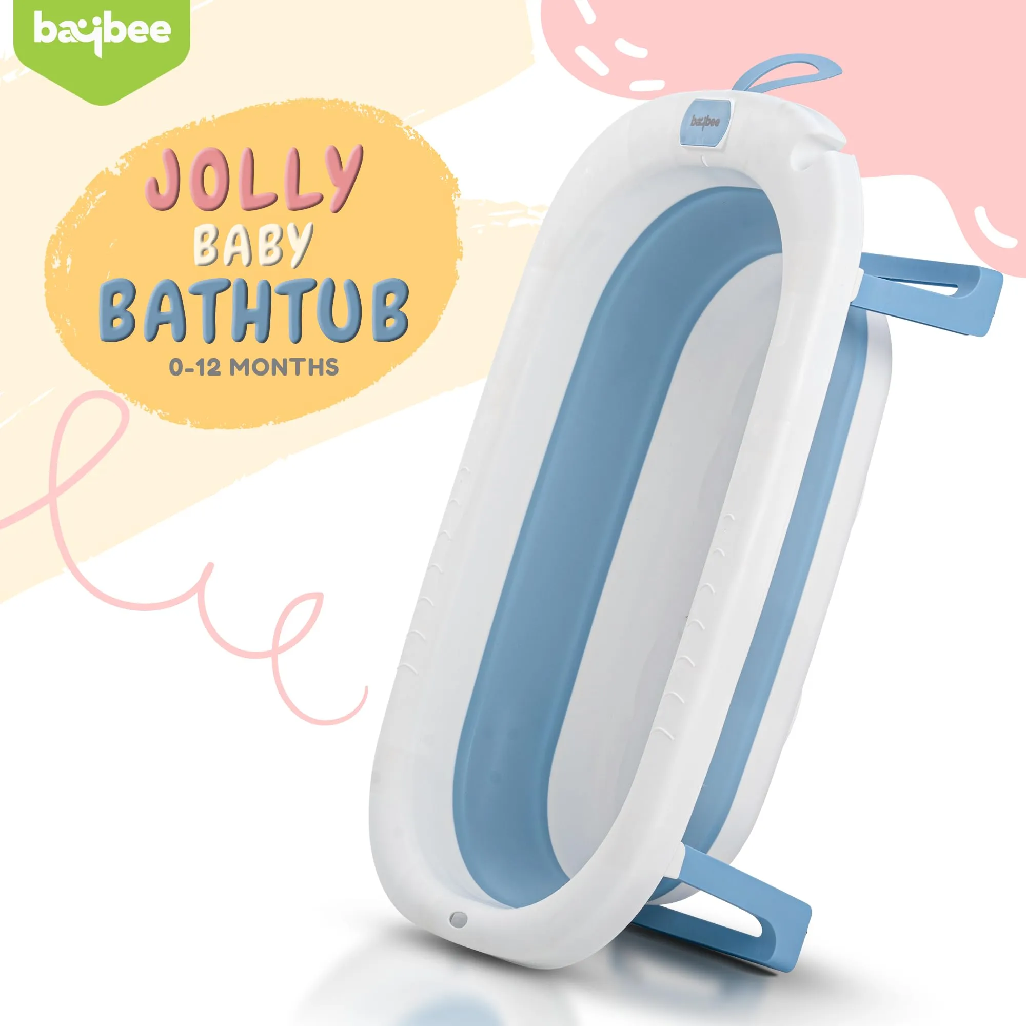 Jolly Foldable Baby Bath Tub for Baby Mini Swimming Pool for Kids Bathtub