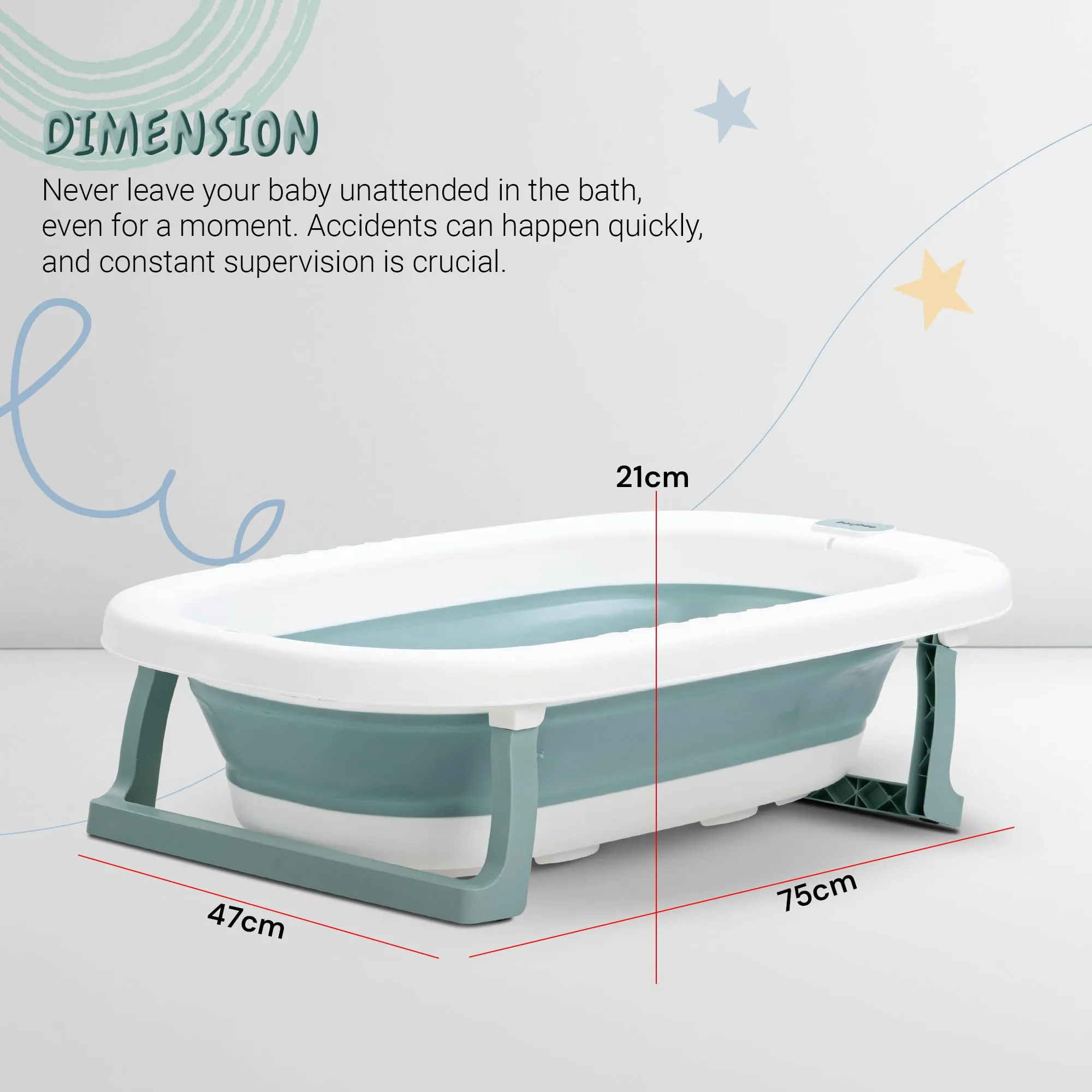 Jolly Foldable Baby Bath Tub for Baby Mini Swimming Pool for Kids Bathtub