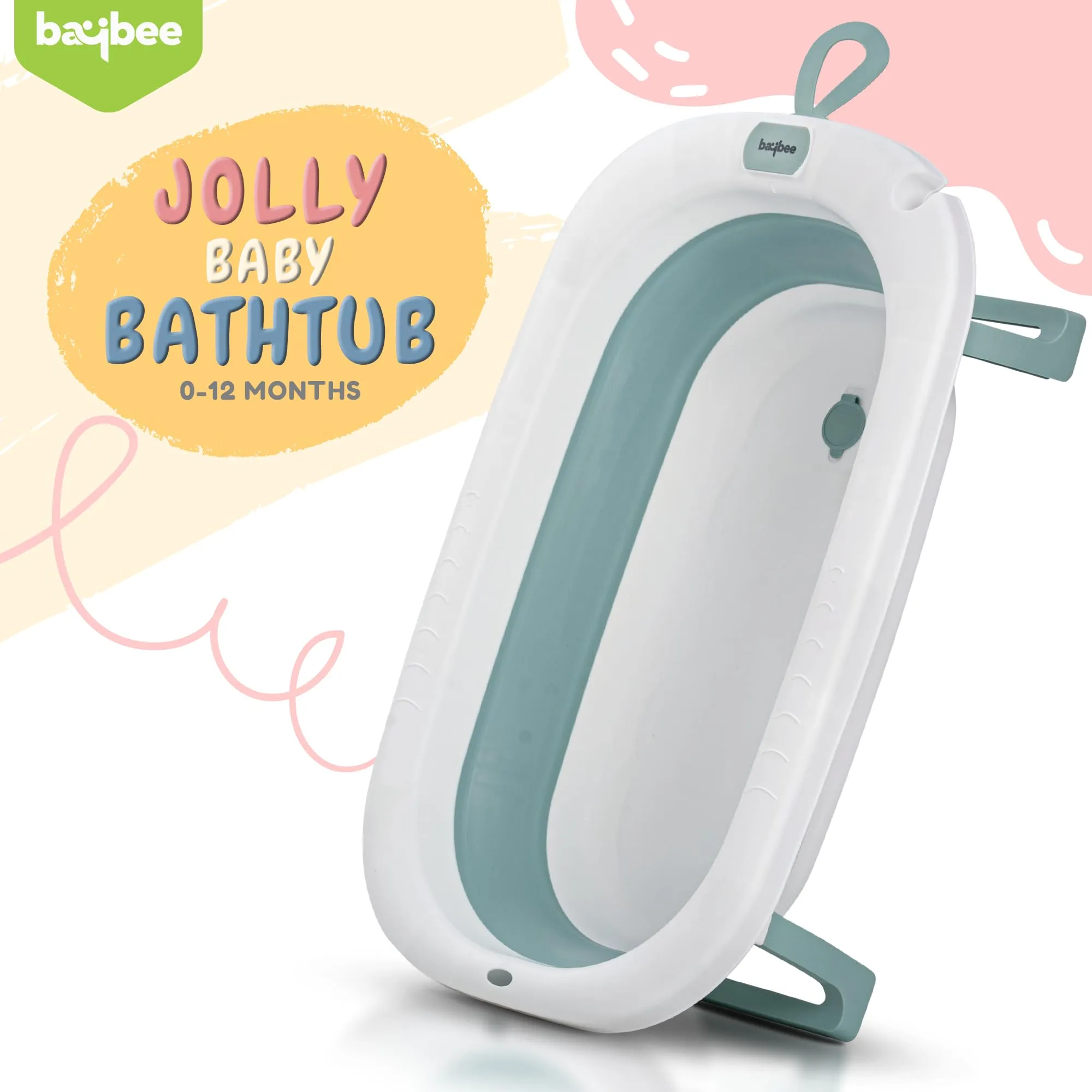 Jolly Foldable Baby Bath Tub for Baby Mini Swimming Pool for Kids Bathtub