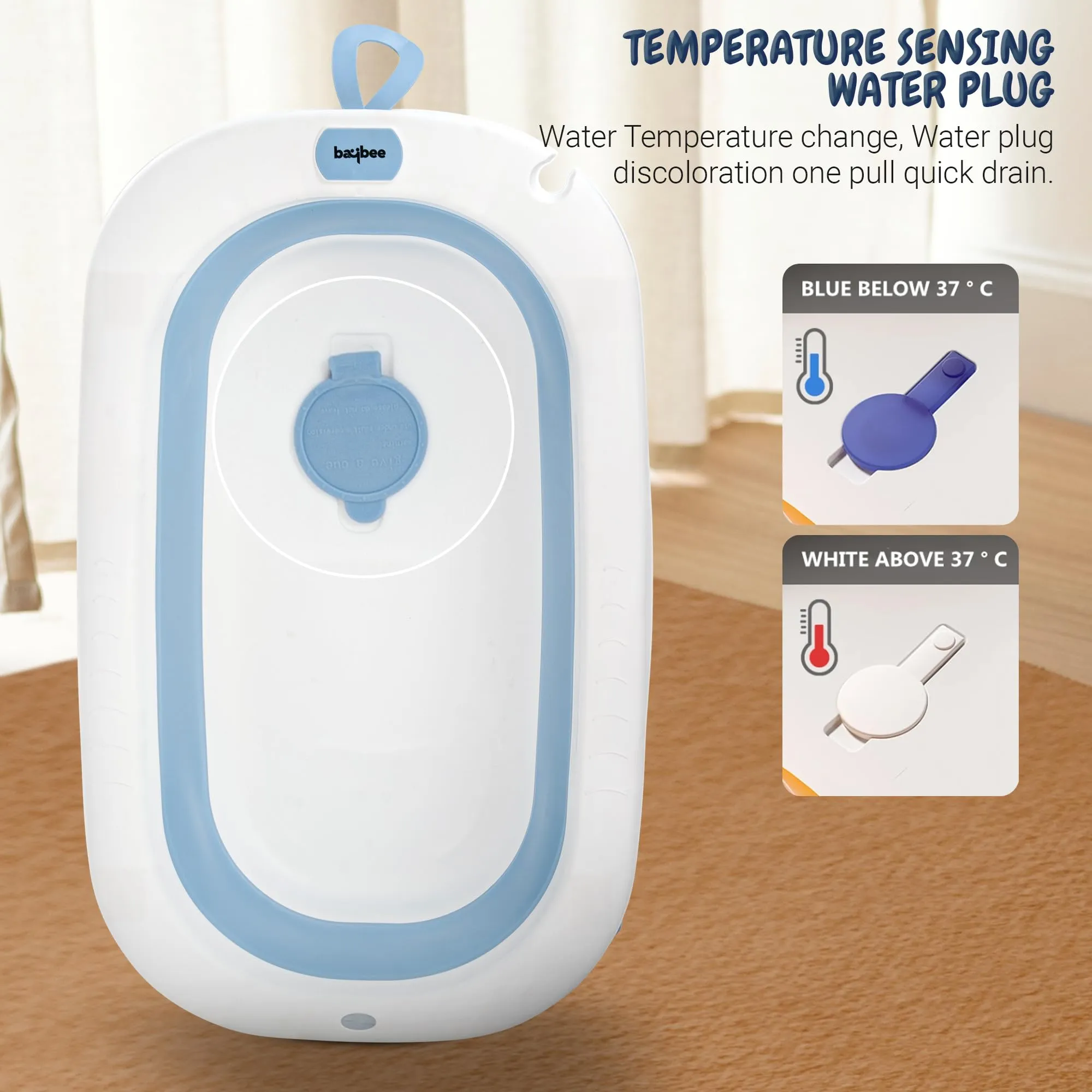 Jolly Foldable Baby Bath Tub for Baby Mini Swimming Pool for Kids Bathtub