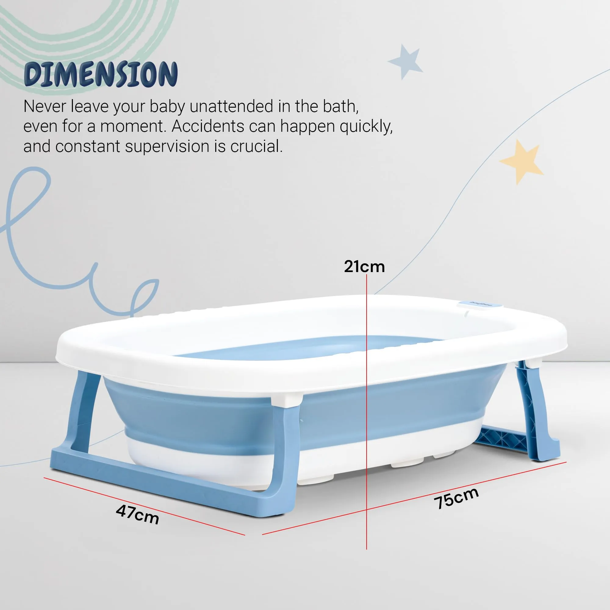 Jolly Foldable Baby Bath Tub for Baby Mini Swimming Pool for Kids Bathtub