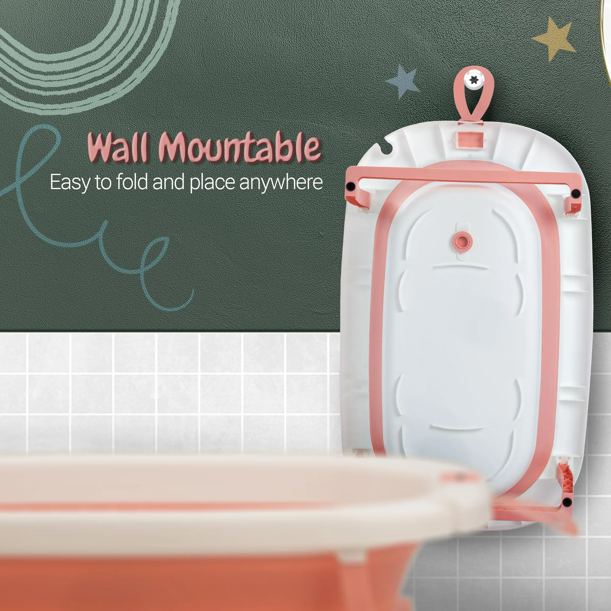 Jolly Foldable Baby Bath Tub for Baby Mini Swimming Pool for Kids Bathtub