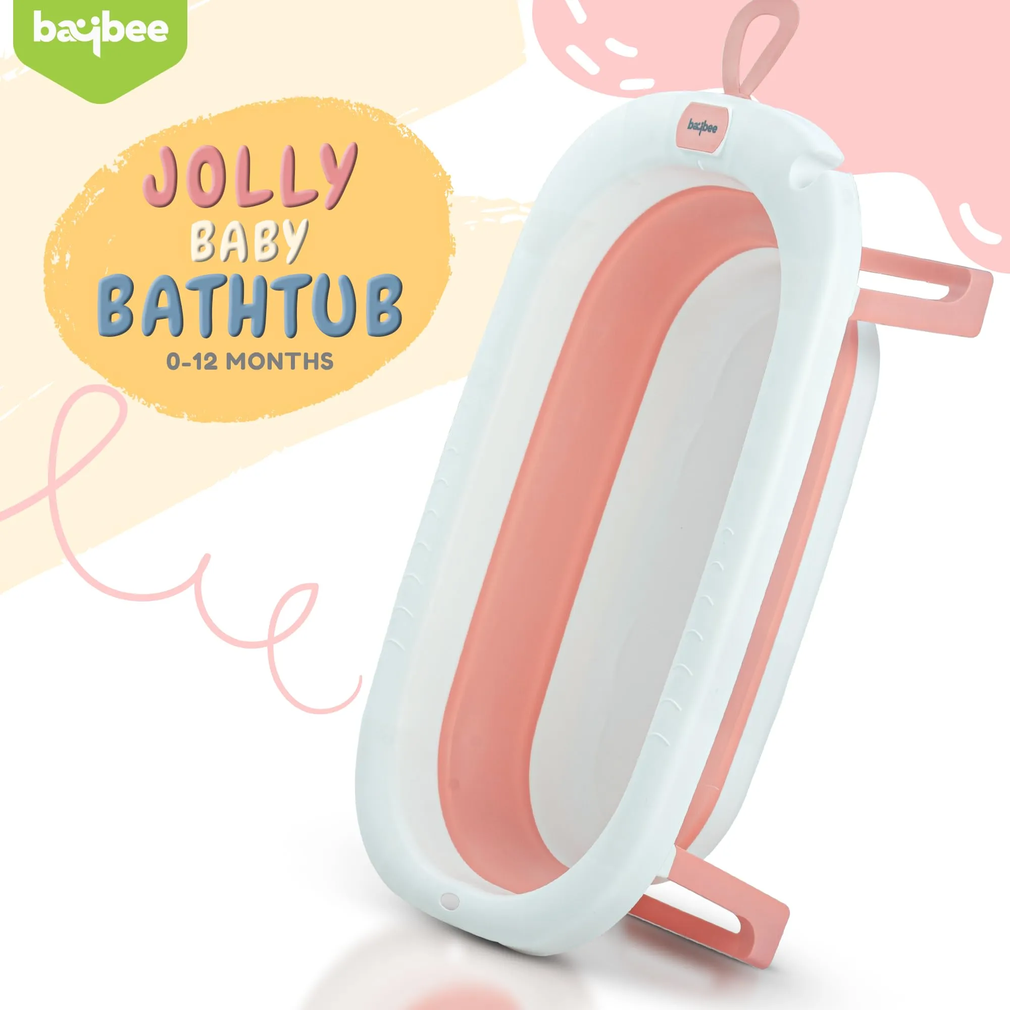 Jolly Foldable Baby Bath Tub for Baby Mini Swimming Pool for Kids Bathtub