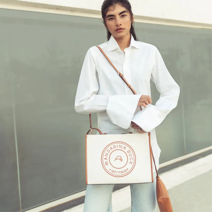 Julia Ivory Medium Shopper Tote