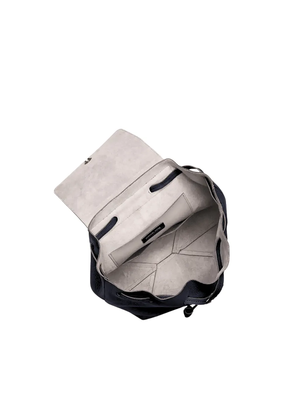 Junie Flap Leather Backpack in Black