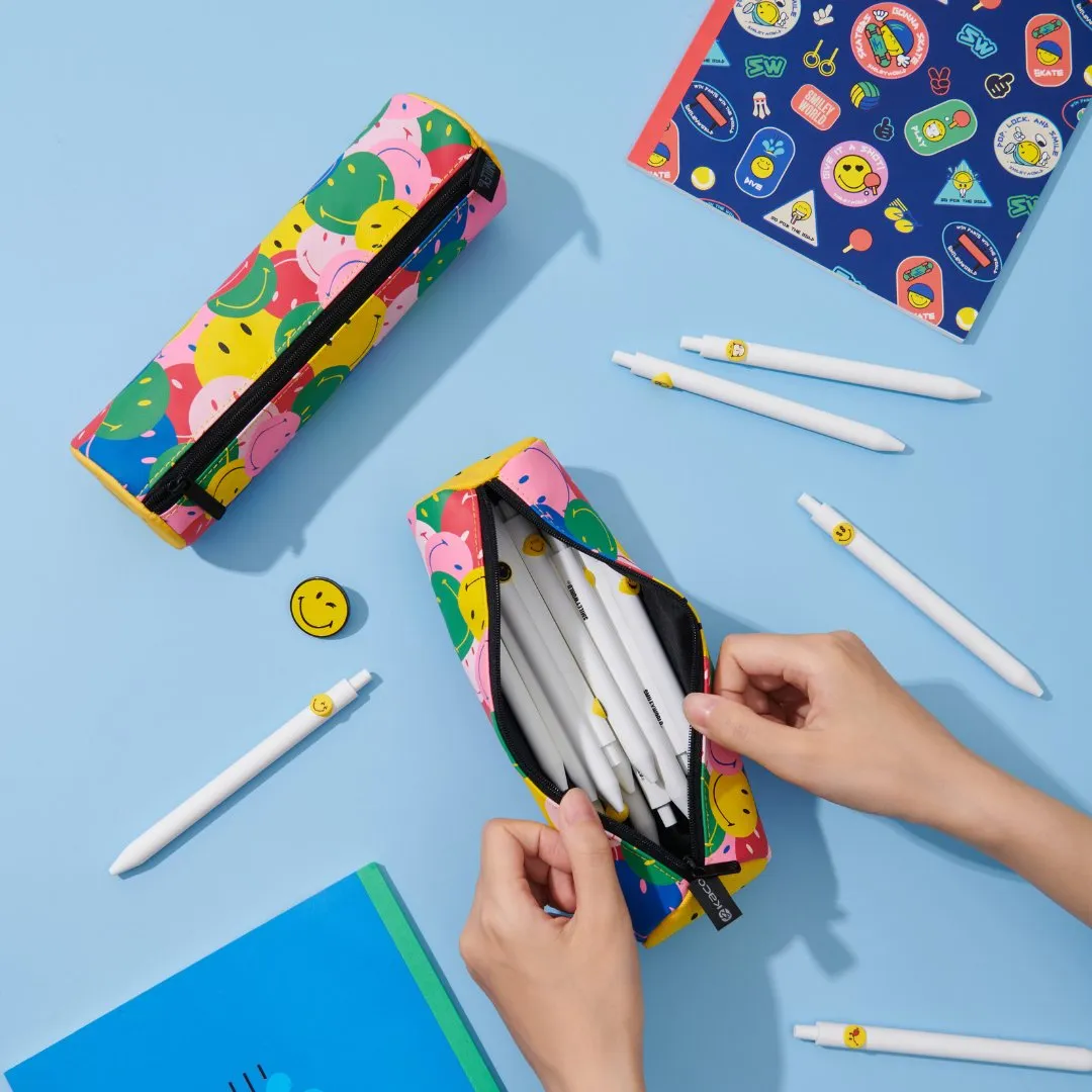 Kaco Cylinder Pen Case(with Smiley World)