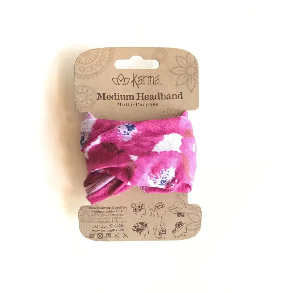 KARMA MEDIUM HEADBAND PINK POPPY