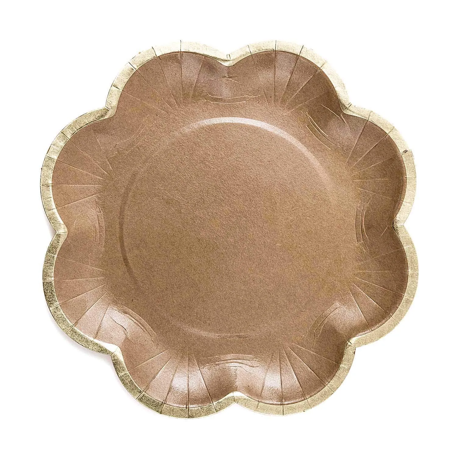Kraft Flower Party Plates (12 Pack)