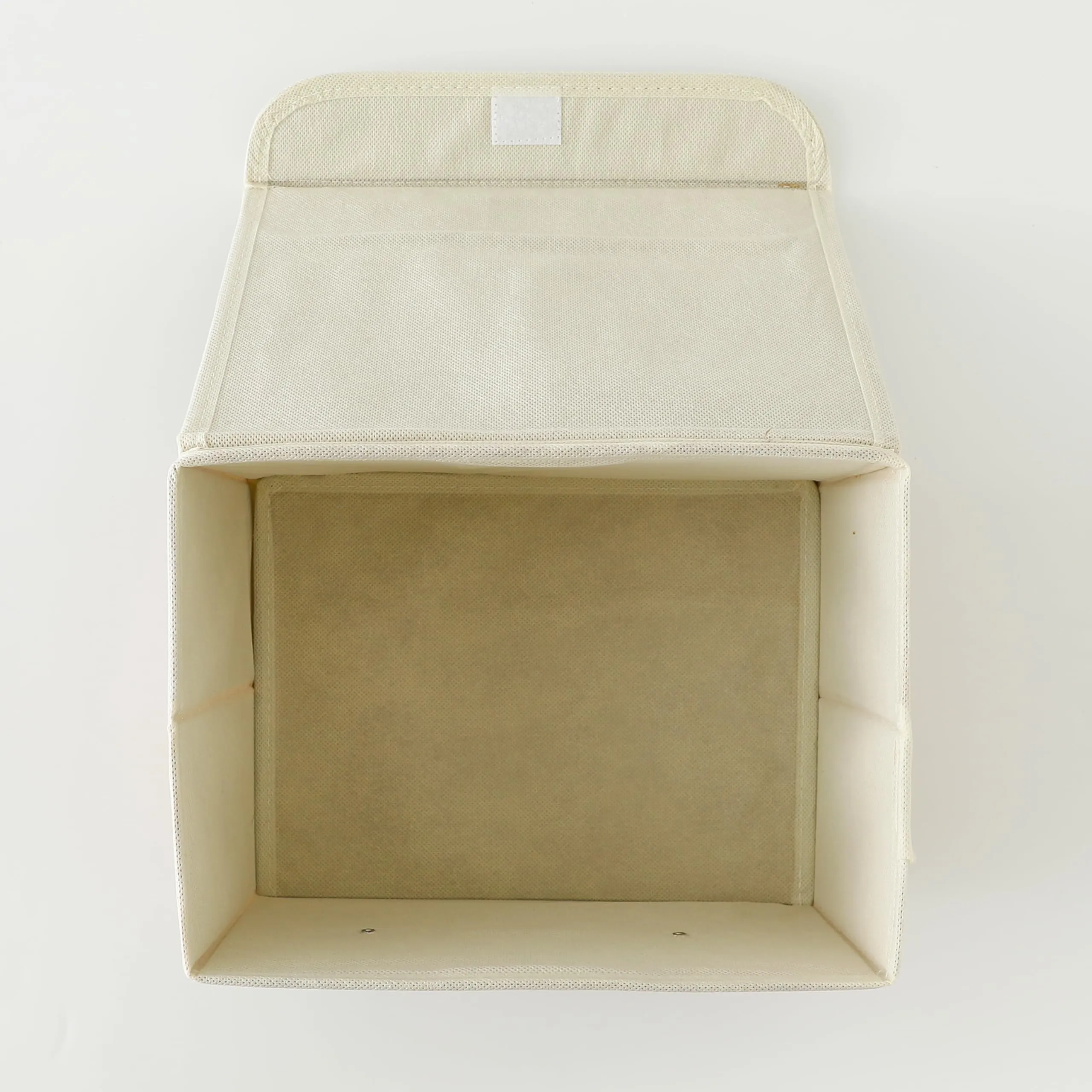 Kuber Industries Large Storage Box With Lid|Foldable Toys Storage Bin|Wardrobe Organizer For clothes|Front Handle & Sturdy Pack Of-6 (Khadi)