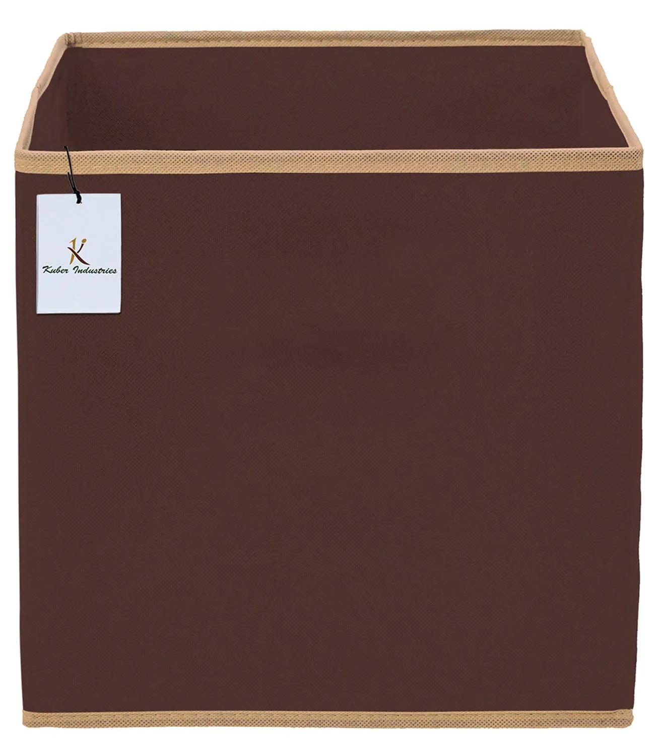 Kuber Industries Non Woven 6 Pieces Small Foldable Storage Organiser Cubes/Boxes (Coffee) - CTKTC035143