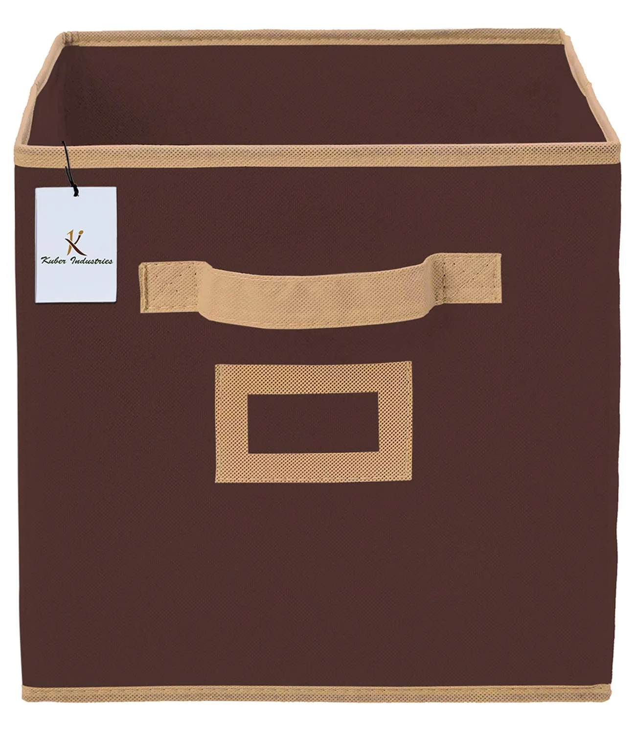 Kuber Industries Non Woven 6 Pieces Small Foldable Storage Organiser Cubes/Boxes (Coffee) - CTKTC035143
