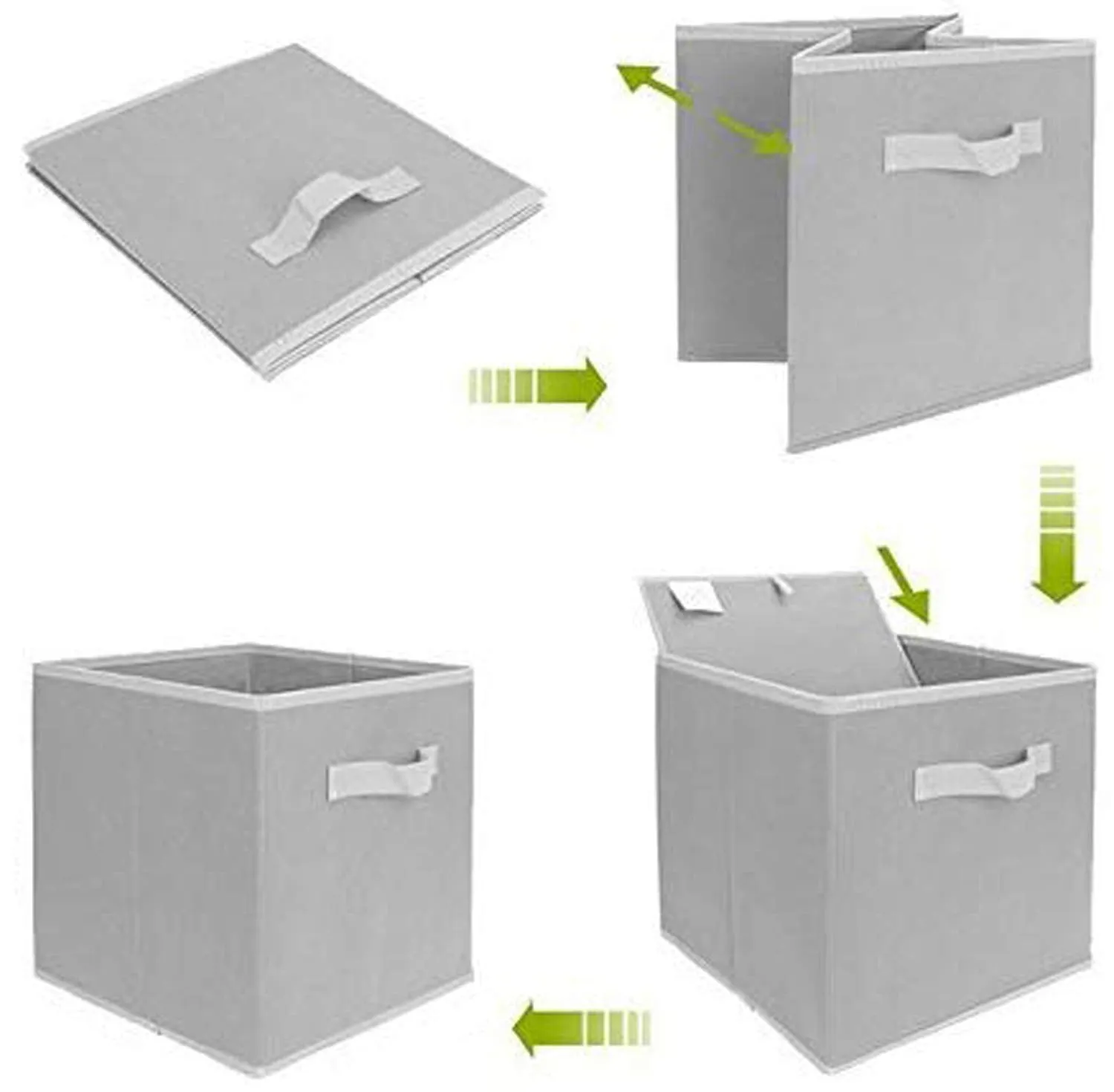 Kuber Industries Non Woven 6 Pieces Small Foldable Storage Organiser Cubes/Boxes (Coffee) - CTKTC035143