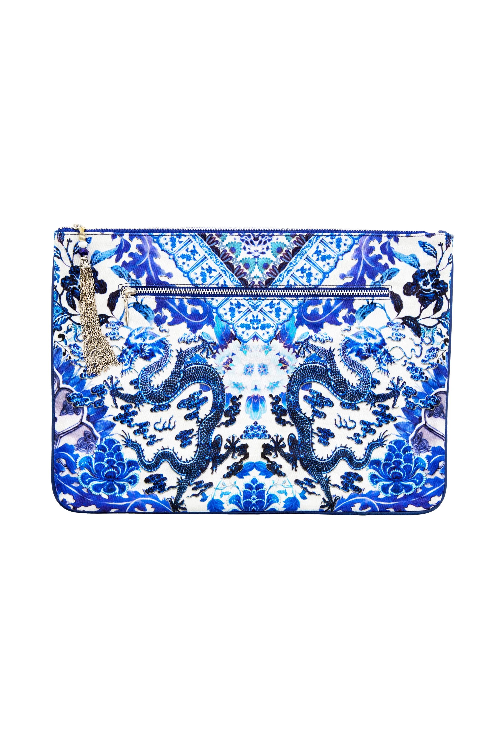 LARGE CANVAS CLUTCH GUARDIAN OF SECRETS