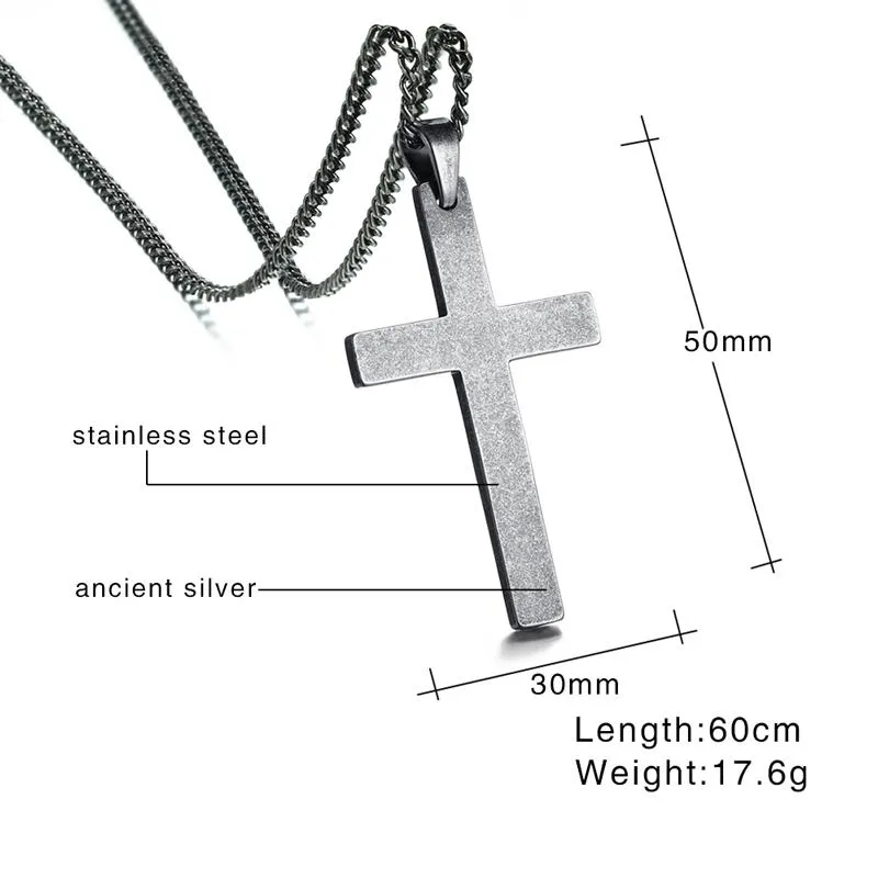 Large Cross Vintage Classic Necklace