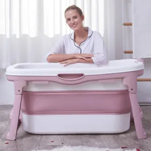 Large Foldable Stand Alone Portable Bathtub For Adults
