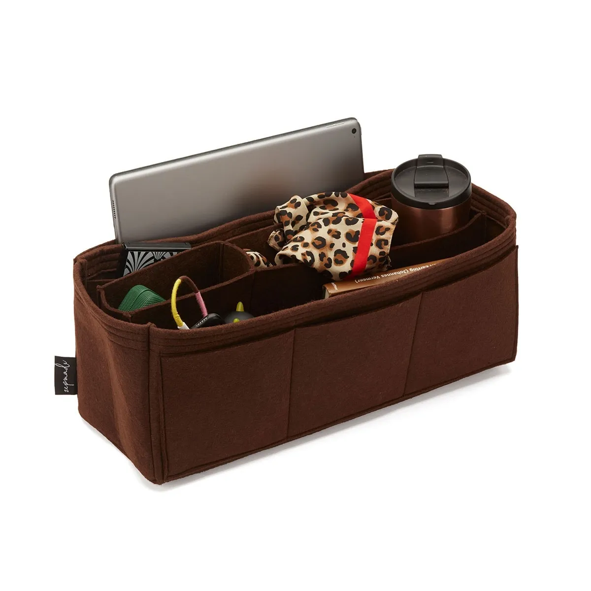 Longchamp Le Foulonné, Le Pliage, Pénélope Bag Models Organizer Insert, Bag Organizer with Middle Compartment and Exterior Pockets