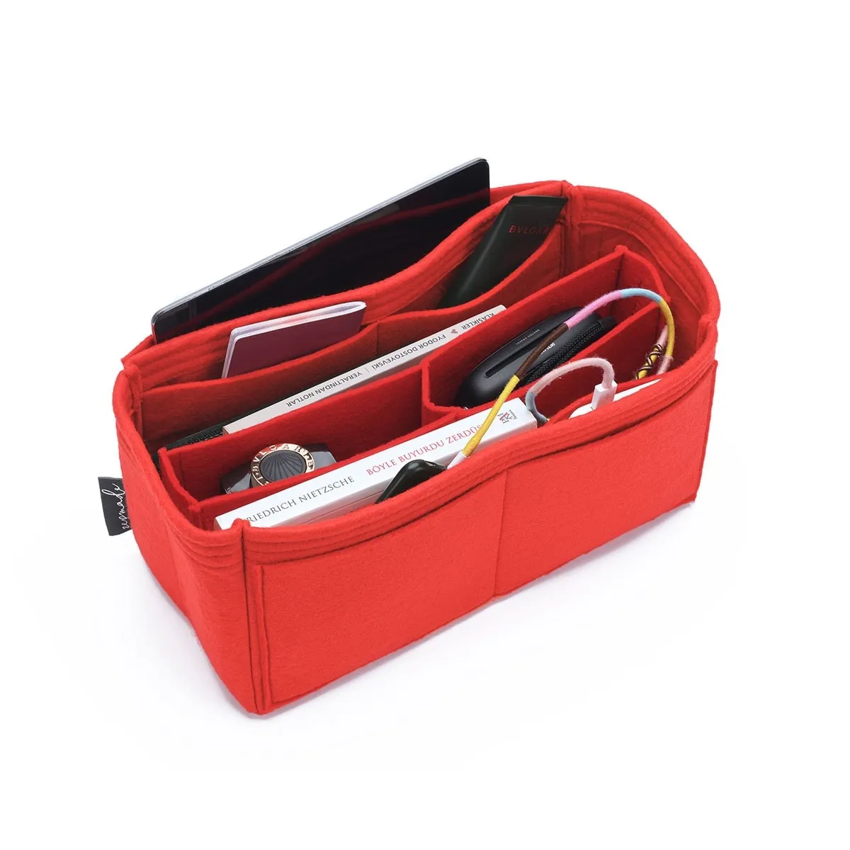 Longchamp Le Foulonné, Le Pliage, Pénélope Bag Models Organizer Insert, Bag Organizer with Middle Compartment and Exterior Pockets