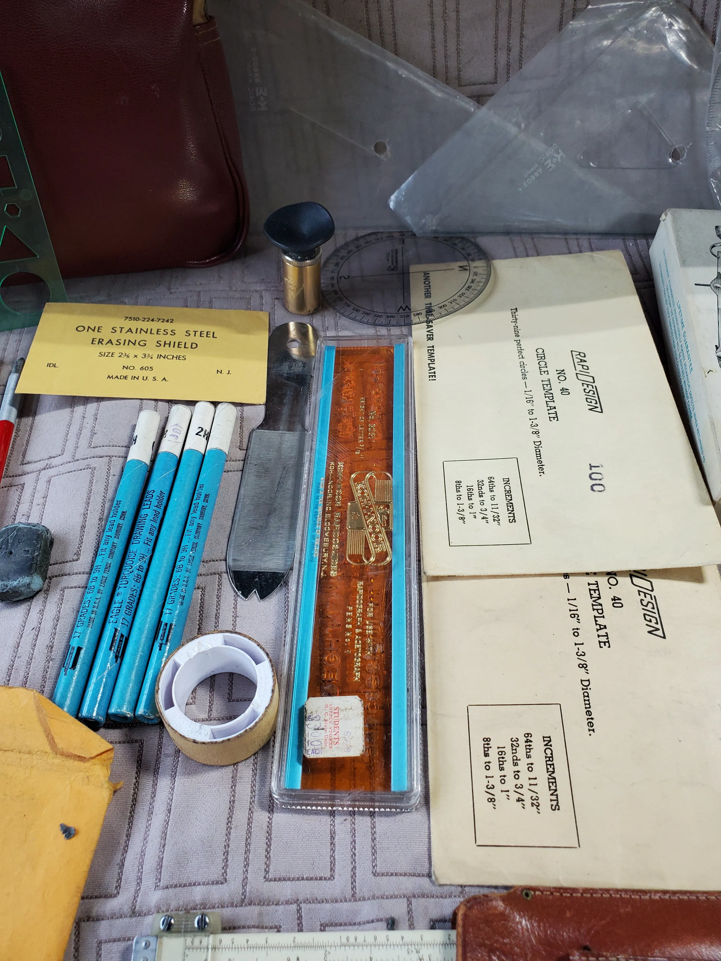 Lot of Vintage Architect Drafting Tools