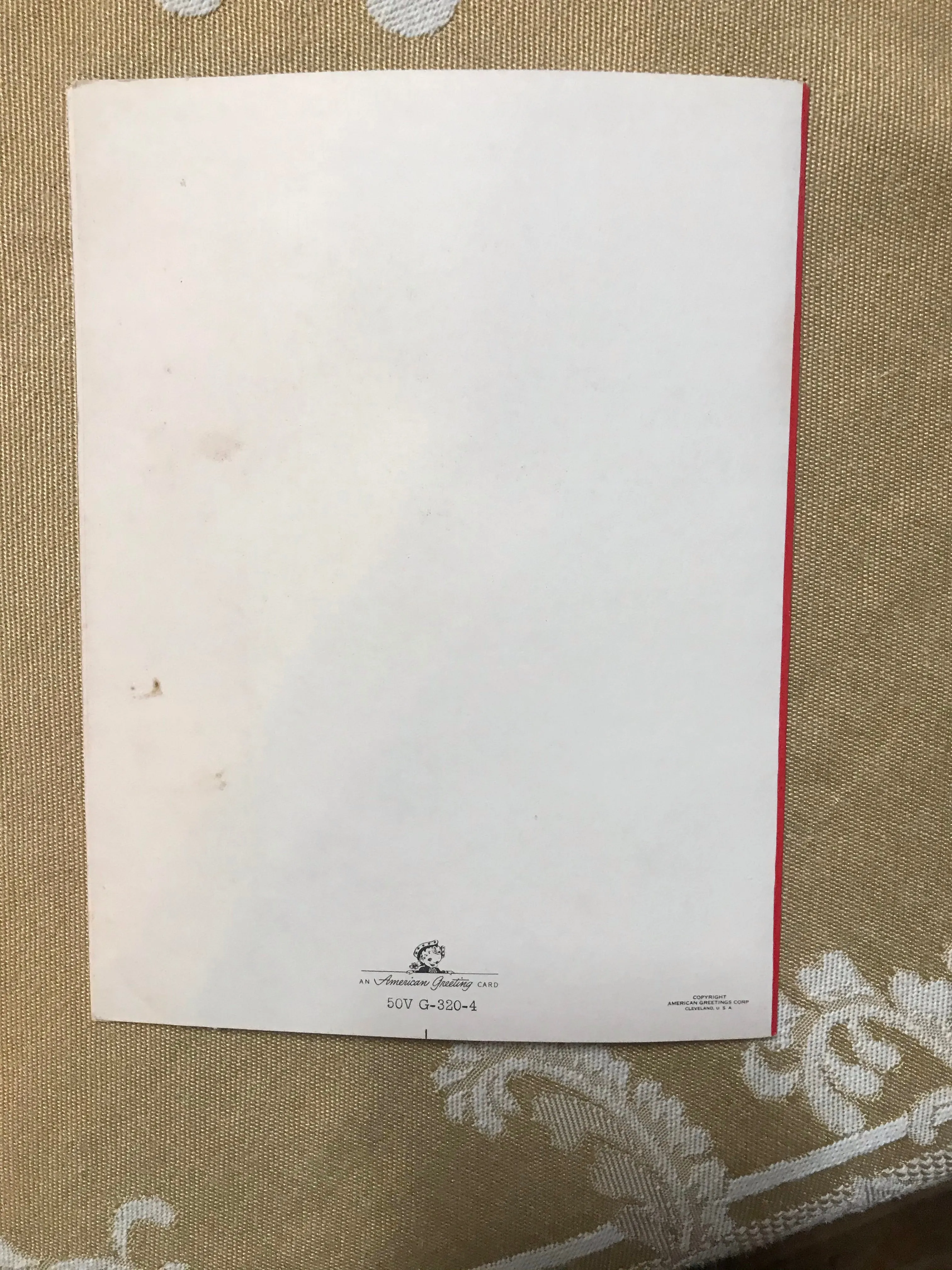 <€€ Vintage Valentine's Day CARD for Wife Cupid Flowers Used Retired